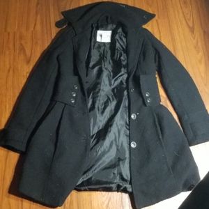 Black Winter Trench Coat